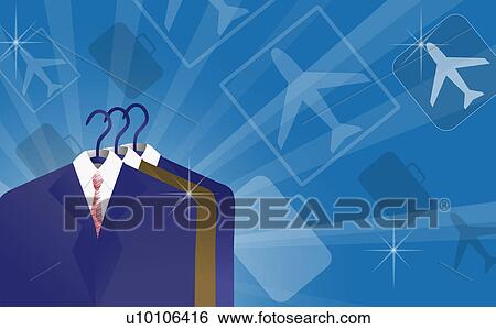 Close-up of three full suits hanging on hungers View Large Illustration Stock Illustration - Close-up of three full suits hanging on hungers. Fotosearch