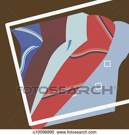 Close-up of neckties View Large Illustration Clipart - Close-up of neckties. Fotosearch