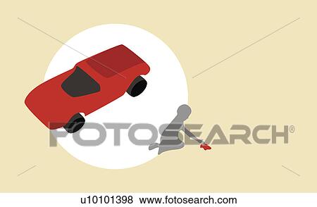 Silhouette of a boy playing with a toy car View Large Illustration Stock Illustration - Silhouette of a boy playing with a toy car. Fotosearch