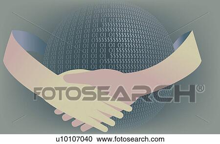 Close-up of two people shaking hands View Large Illustration Clipart - Close-up of two people shaking hands. Fotosearch