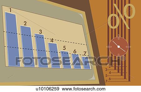 Stock Illustration - Close-up of a bar graph. Fotosearch