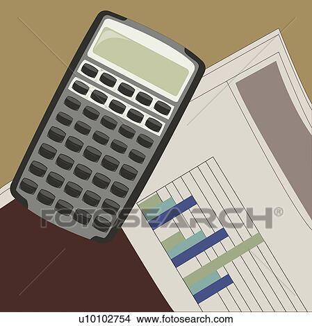 Stock Illustration - Close-up of a calculator. Fotosearch