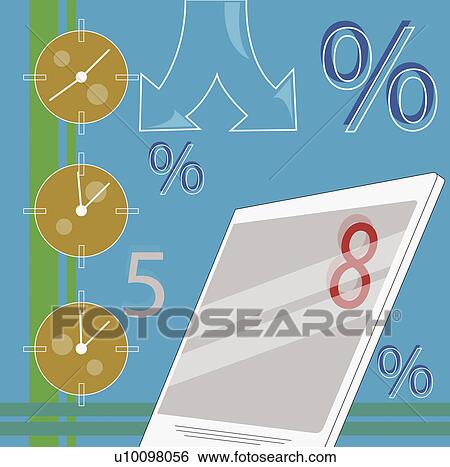 Stock Illustration - Close-up of the visual screen of a laptop. Fotosearch