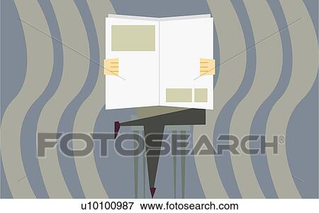 Close-up of a person holding a newspaper View Large Illustration Stock Illustration - Close-up of a person holding a newspaper. Fotosearch