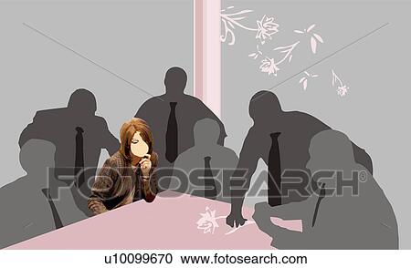 ビジネスエグゼクティブ 中に A 会議室 クリップアート 切り張り イラスト 絵画 集 U Fotosearch