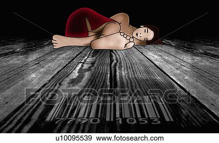 Woman lying on the floor View Large Illustration Stock Illustration - Woman lying on the floor. Fotosearch