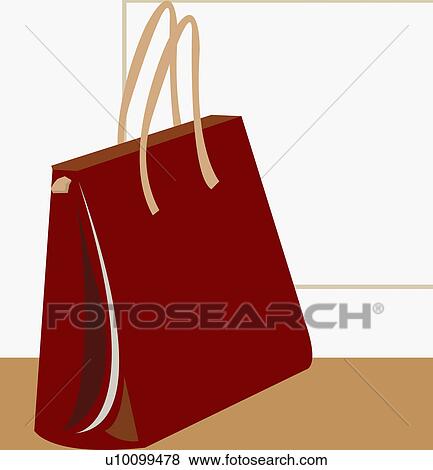 Stock Illustration - Close-up of a hand bag. Fotosearch