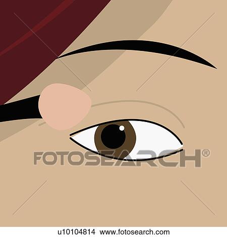 Stock Illustration - Close-up of a woman's eye. Fotosearch