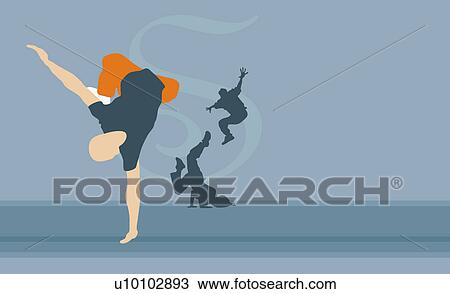 Close-up of a man dancing View Large Illustration Drawing - Close-up of a man dancing. Fotosearch