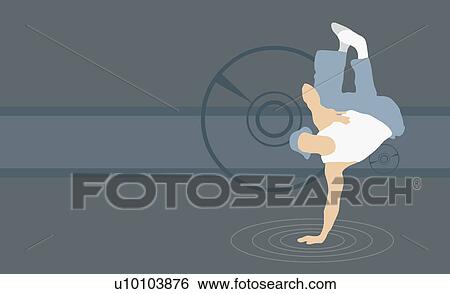 Stock Illustration - Close-up of a man dancing. Fotosearch