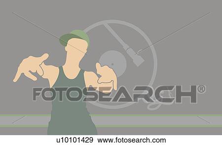Close-up of a man making hand gestures View Large Illustration Stock Illustration - Close-up of a man making hand gestures. Fotosearch