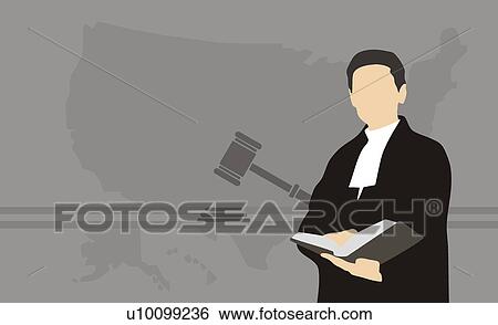 Male judge holding a book View Large Illustration Stock Illustration - Male judge holding a book. Fotosearch