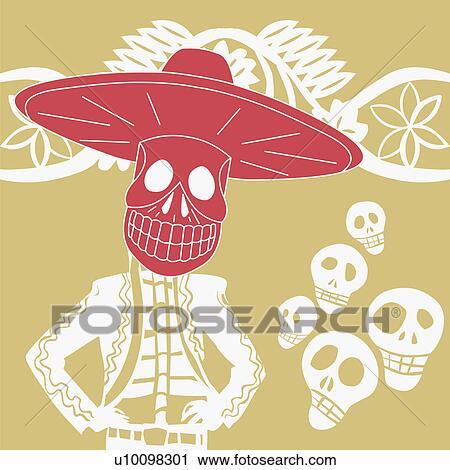Close-up of a man wearing a mask View Large Illustration Clip Art - Close-up of a man wearing a mask. Fotosearch