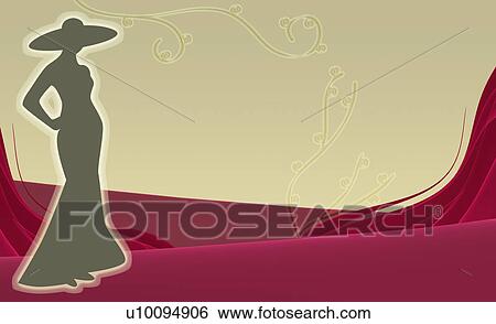 Silhouette of a woman posing View Large Illustration Stock Illustration - Silhouette of a woman posing. Fotosearch