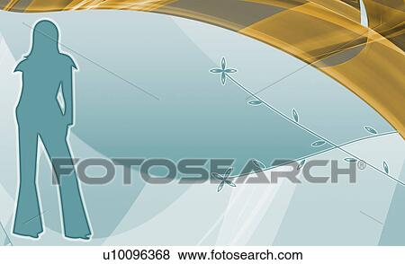 Stock Illustration - Silhouette of a woman posing. Fotosearch