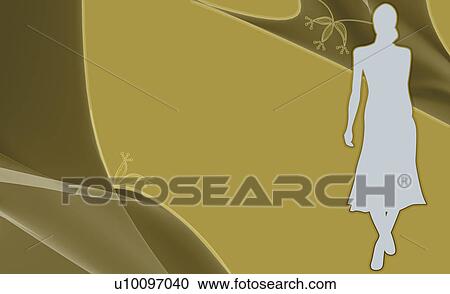 Silhouette of a woman walking View Large Illustration Clipart - Silhouette of a woman walking. Fotosearch