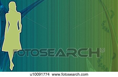 Stock Illustration - Silhouette of a woman walking. Fotosearch