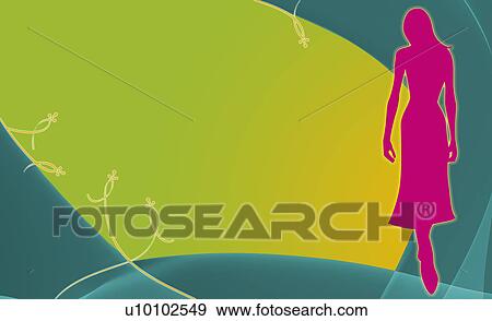 Silhouette of a woman walking View Large Illustration Stock Illustration - Silhouette of a woman walking. Fotosearch