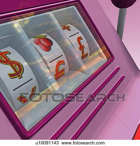 Close-up of currency signs on a slot machine View Large Illustration Drawing - Close-up of currency signs on a slot machine. Fotosearch