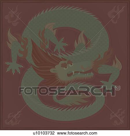 Close-up of a dragon View Large Illustration Drawing - Close-up of a dragon. Fotosearch