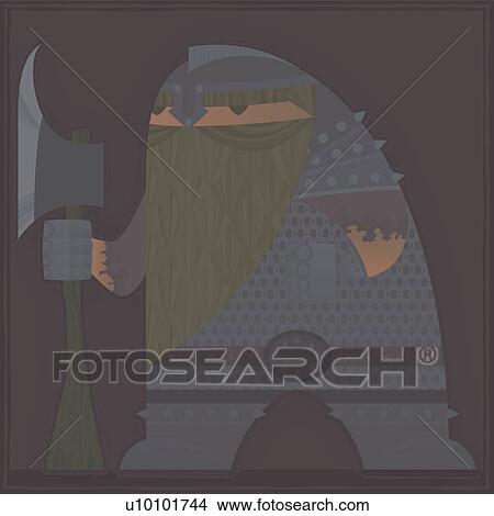 Close-up of a man holding an axe View Large Illustration Stock Illustration - Close-up of a man holding an axe. Fotosearch