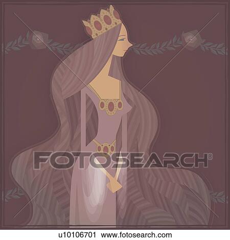 Clip Art - Close-up of a queen. Fotosearch