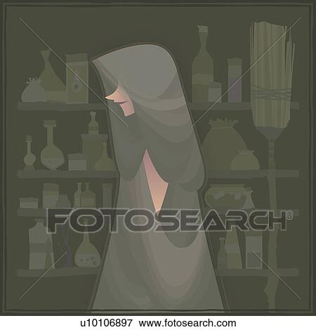 Close-up of a witch View Large Illustration Stock Illustration - Close-up of a witch. Fotosearch