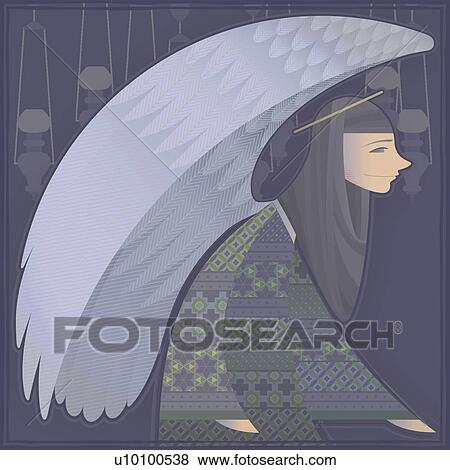 Side profile of an angel View Large Illustration Stock Illustration - Side profile of an angel. Fotosearch