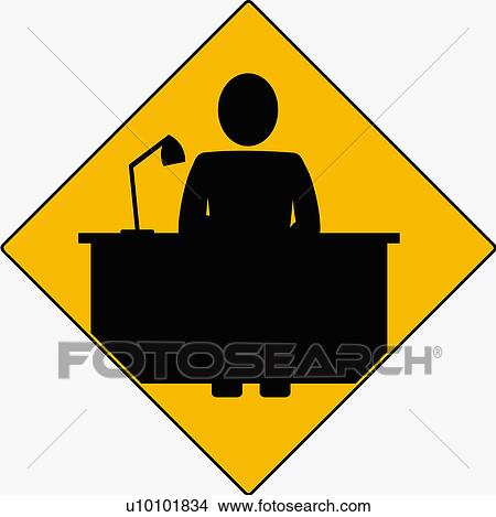 Businessman sitting at a desk View Large Illustration Stock Illustration - Businessman sitting at a desk. Fotosearch