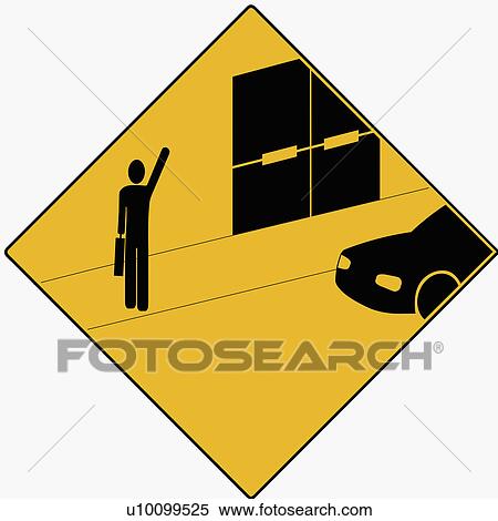 Businessman standing on the road and hailing a taxi View Large Illustration Stock Illustration - Businessman standing on the road and hailing a taxi. Fotosearch