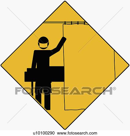 Clipart - Silhouette of a doctor holding curtain of a ward. Fotosearch