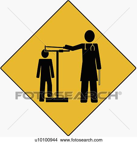 Silhouette of a doctor measuring the height of a patient View Large Illustration Stock Illustration - Silhouette of a doctor measuring the height of a patient. Fotosearch