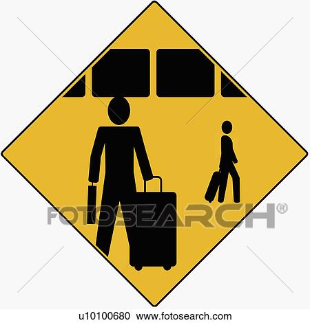Clipart - Two businessmen holding suitcases and walking. Fotosearch