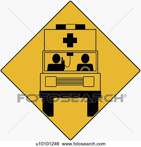 Two people sitting in an ambulance View Large Illustration Stock Illustration - Two people sitting in an ambulance. Fotosearch