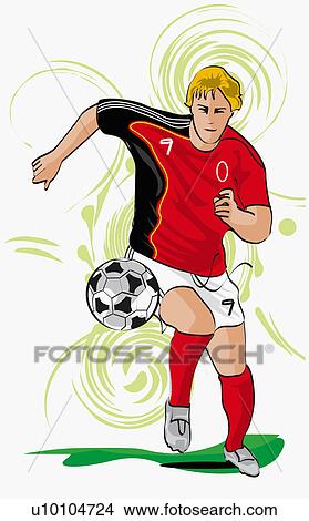 Soccer playing player soccer View Large Illustration Stock Illustration - Soccer playing player soccer. Fotosearch