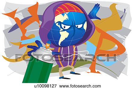 Close-up of a person wearing a hooded jacket and holding a spray can View Large Illustration Stock Illustration - Close-up of a person wearing a hooded jacket and holding a spray can. Fotosearch