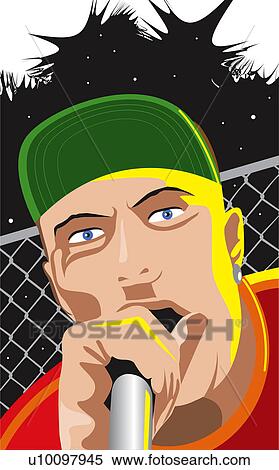 Close-up of a young man singing into a microphone View Large Illustration Stock Illustration - Close-up of a young man singing into a microphone. Fotosearch