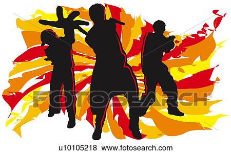 Silhouette of three people breakdancing View Large Illustration Stock Illustration - Silhouette of three people breakdancing. Fotosearch