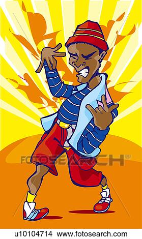 Young man breakdancing View Large Illustration Stock Illustration - Young man breakdancing. Fotosearch