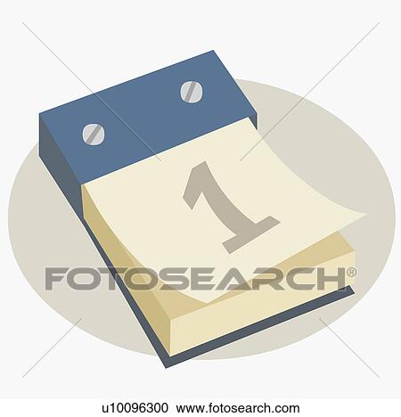 Clipart - Close-up of a calendar. Fotosearch