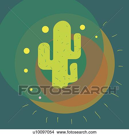 Close-up of a cactus plant on a Traditional American Indian pattern View Large Illustration Stock Illustration - Close-up of a cactus plant on a Traditional American Indian pattern. Fotosearch