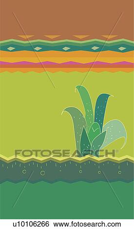 Close-up of a cactus plant on a Traditional American Indian pattern View Large Illustration Stock Illustration - Close-up of a cactus plant on a Traditional American Indian pattern. Fotosearch