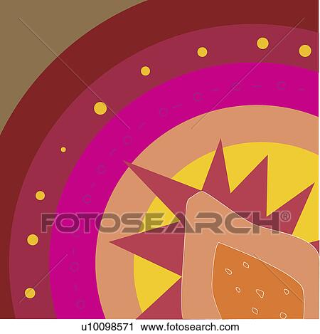 Clip Art - Close-up of a papaya on a Traditional American Indian pattern. Fotosearch