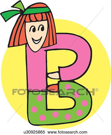 Close up view of girl forming B View Large Illustration Stock Illustration - Close up view of girl forming B. Fotosearch
