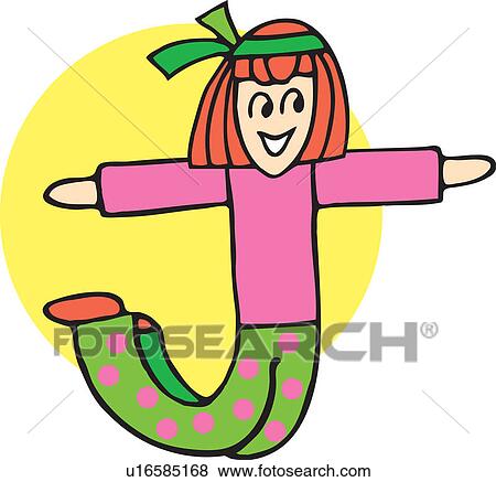 Front view of girl forming J View Large Illustration Stock Illustration - Front view of girl forming J. Fotosearch