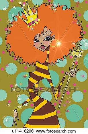 Stock Illustration - Portrait of Leo woman. Fotosearch