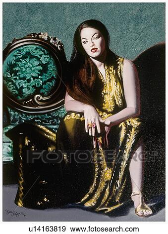 Woman sitting on couch View Large Illustration Stock Illustration - Woman sitting on couch. Fotosearch