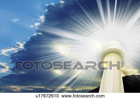 A shining lighthouse, Japan, low angle view, composition, computer graphics View Large Photo Image Stock Image - A shining lighthouse, Japan, low angle view, composition, computer graphics. Fotosearch