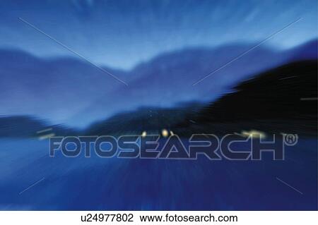 Mountains and a town in the night, Japan, composition, computer graphics, soft focus, blurred motion View Large Photo Image Stock Image - Mountains and a town in the night, Japan, composition, computer graphics, soft focus, blurred motion. Fotosearch