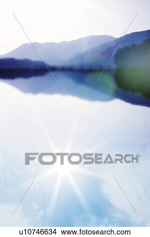 Reflecting surface of the water, Japan, composition, computer graphics, soft focus, lens flare View Large Photo Image Picture - Reflecting surface of the water, Japan, composition, computer graphics, soft focus, lens flare. Fotosearch